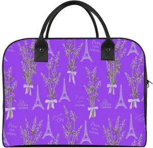 Adult Shoulder Nylon Purple Paris Simple Handbag for Journey 13" X 19" X 8"