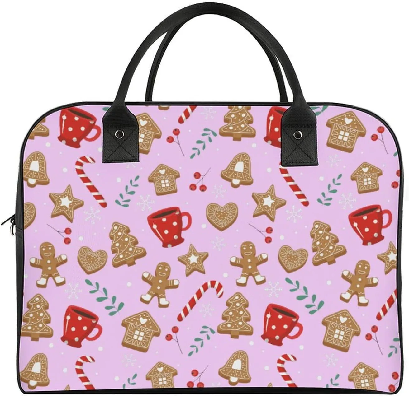 Adults Casual Nylon Coconut Tree Fashion Handbag for Travel 13" X 19" X 8"