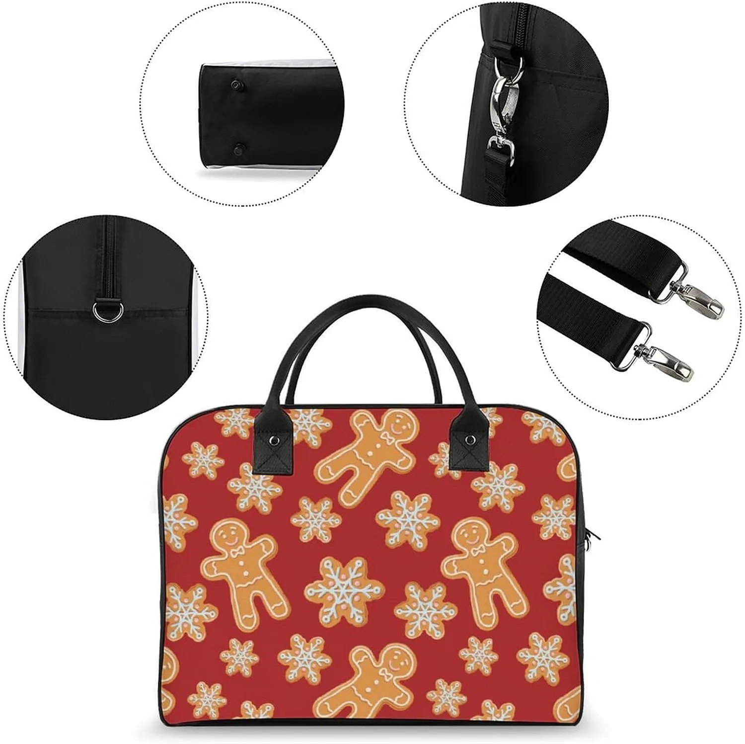 Adults Large Capacity Nylon Colorful Butterfly Elegant Handbag for Traveling 13" X 19" X 8"