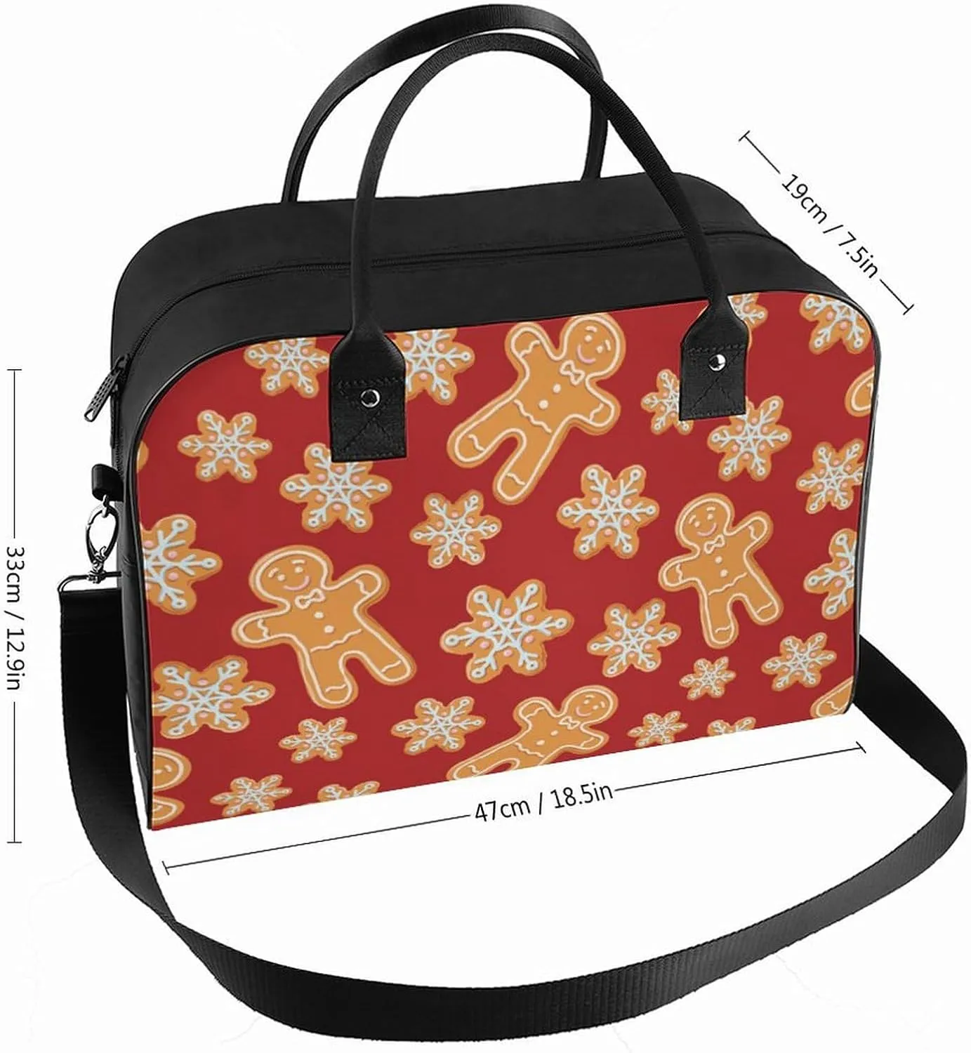 Adults Large Capacity Nylon Colorful Butterfly Elegant Handbag for Traveling 13" X 19" X 8"