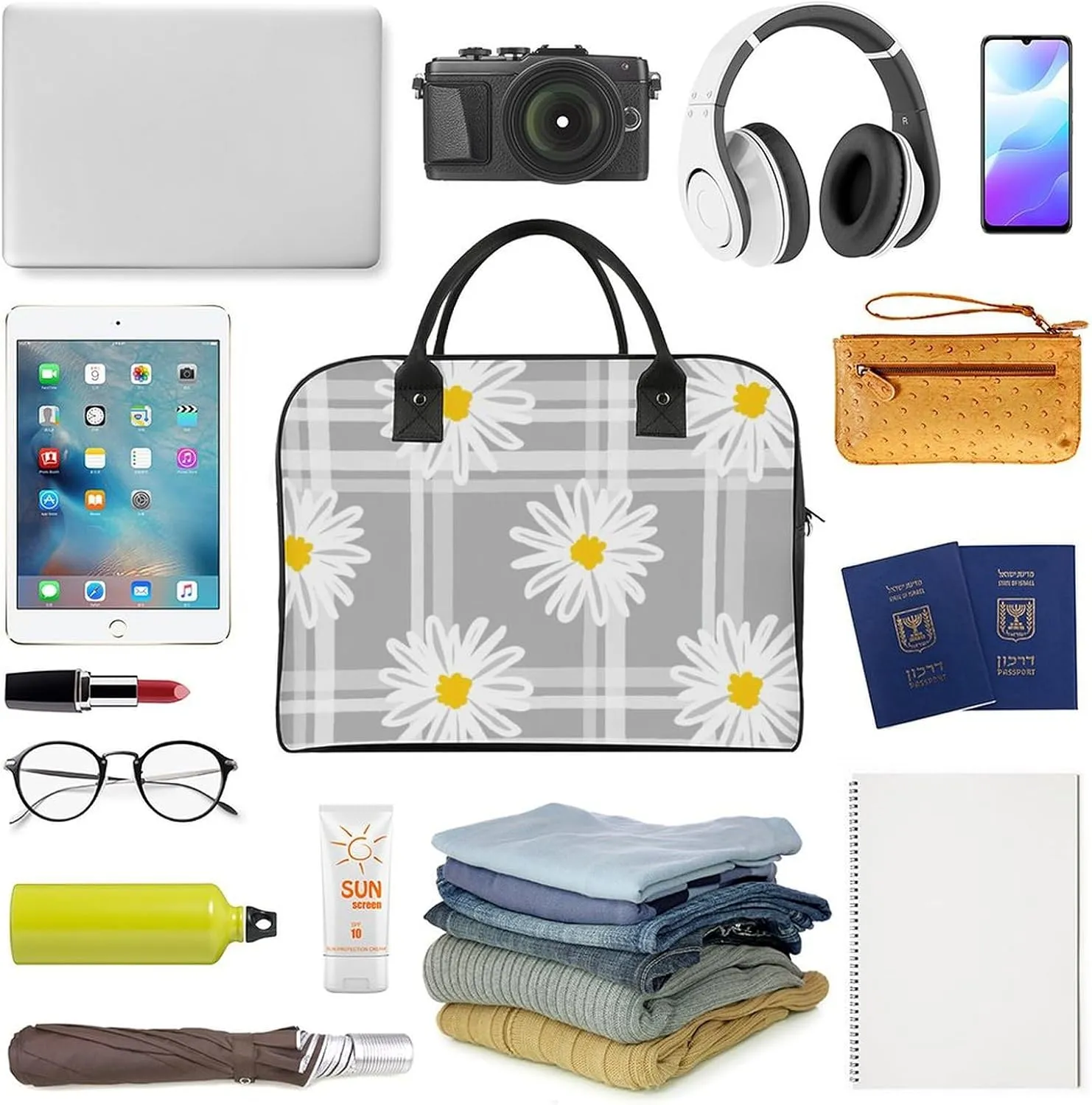 Adults Shoulder Nylon Colorful Butterfly Aesthetic Handbag for Travel 13" X 19" X 8"