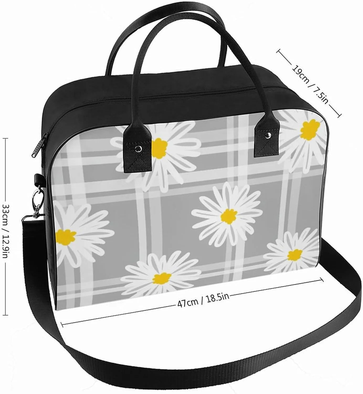 Adults Shoulder Nylon Colorful Butterfly Aesthetic Handbag for Travel 13" X 19" X 8"