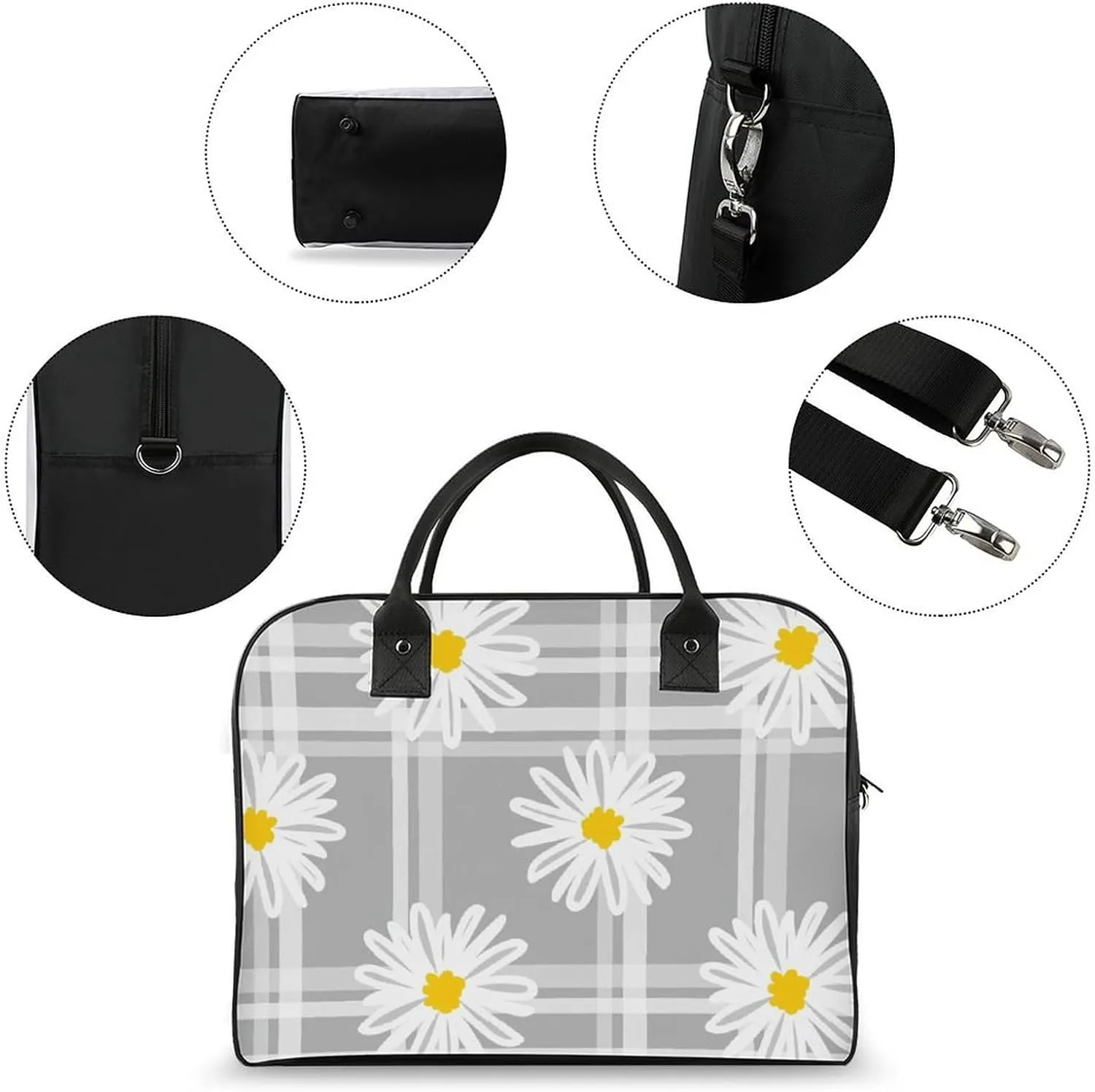Adults Shoulder Nylon Colorful Butterfly Aesthetic Handbag for Travel 13" X 19" X 8"