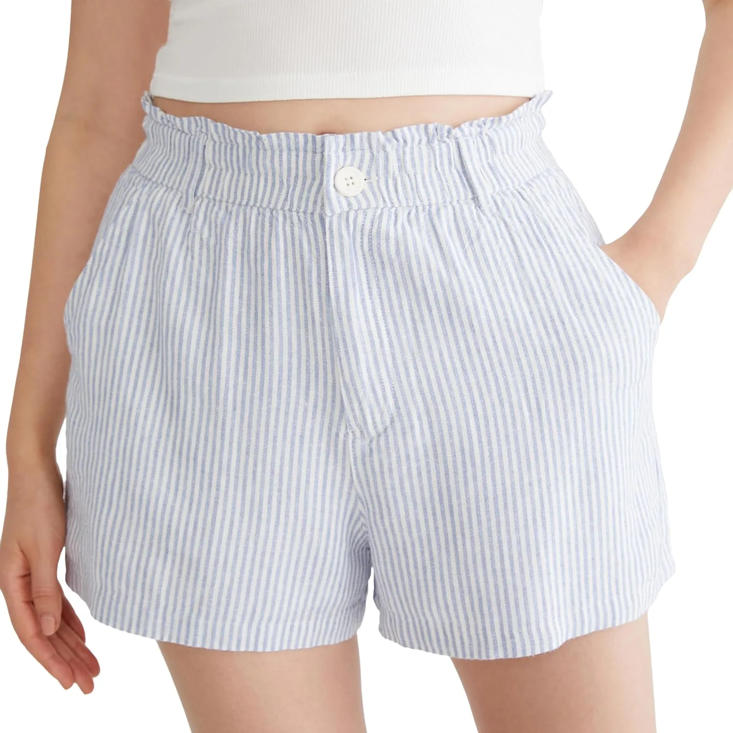 AEROPOSTALE Women's High-Rise Linen Shorts