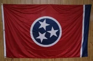 AES 5x8 Embroidered Sewn State of Tennessee 600D Solarmax Nylon Flag 5'x8'