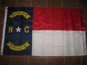 AES 6x10 ft Embroidered Sewn Solarmax North Carolina Nylon Flag Grommets Clips