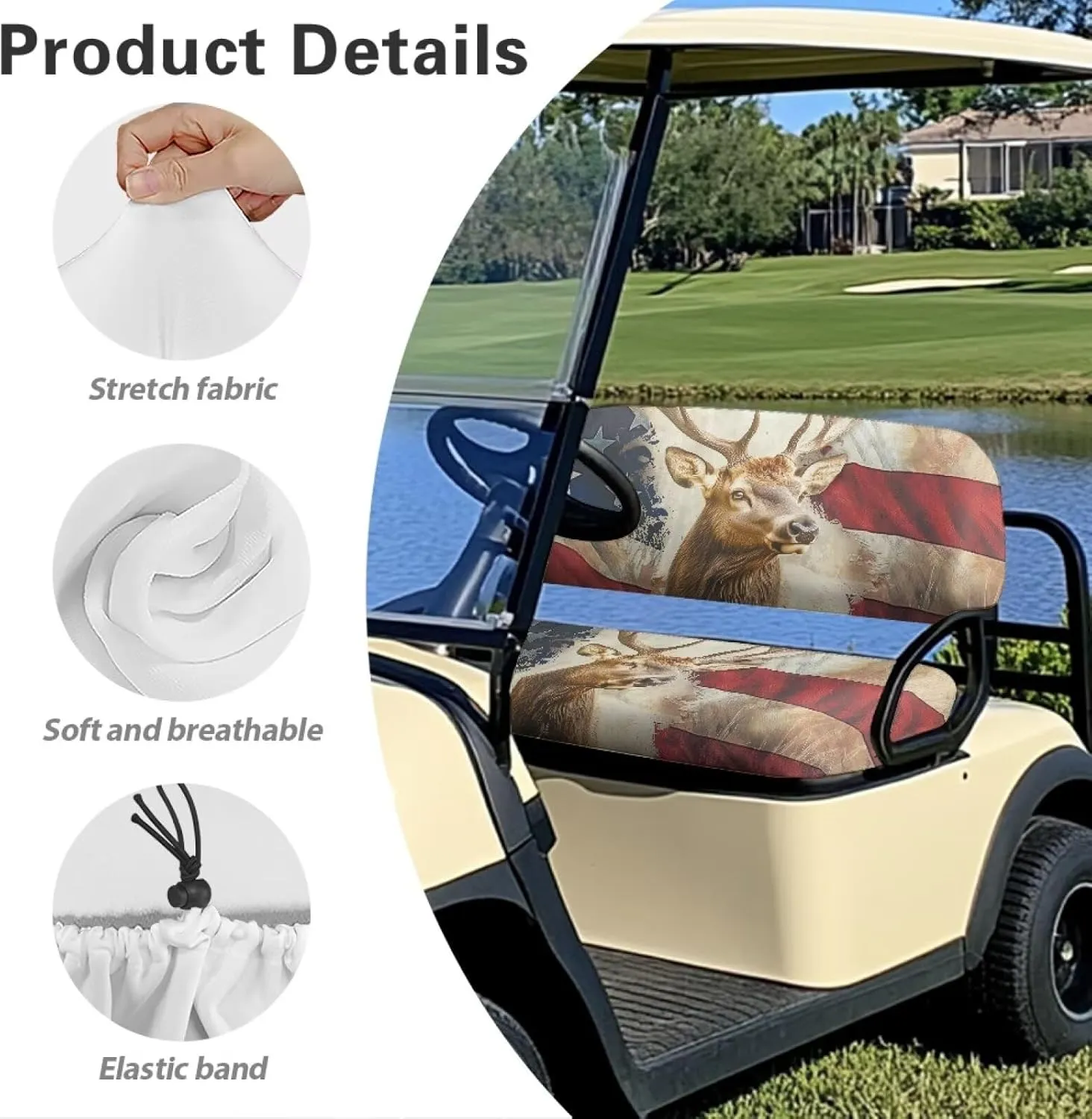 AFPANQZ Golf Cart Seat Cover Blanket - Breathable, Summer Use, Universal Fit, Anti-Dust & Scratch-Resistant Towel