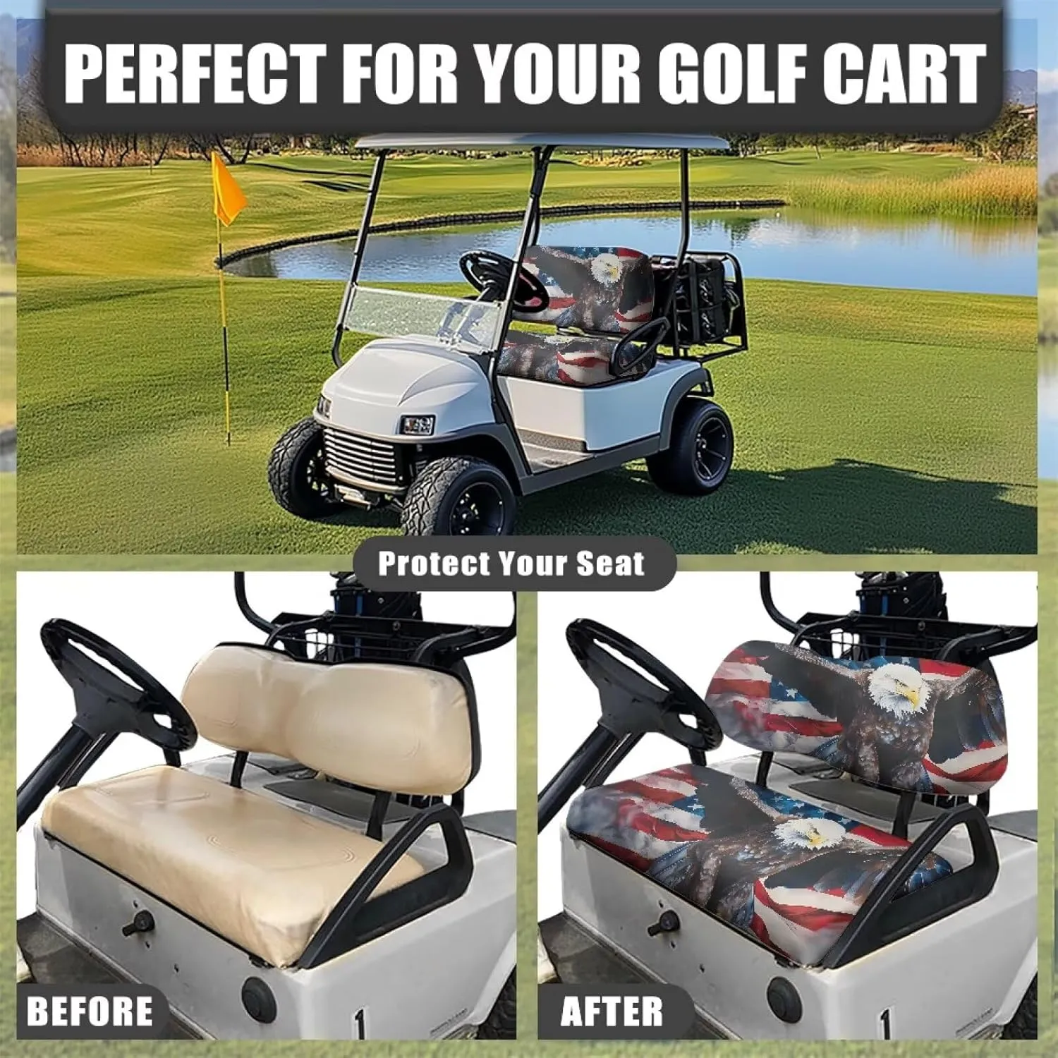 AFPANQZ Golf Cart Seat Cover Blanket - Breathable, Summer Use, Universal Fit, Anti-Dust & Scratch-Resistant Towel