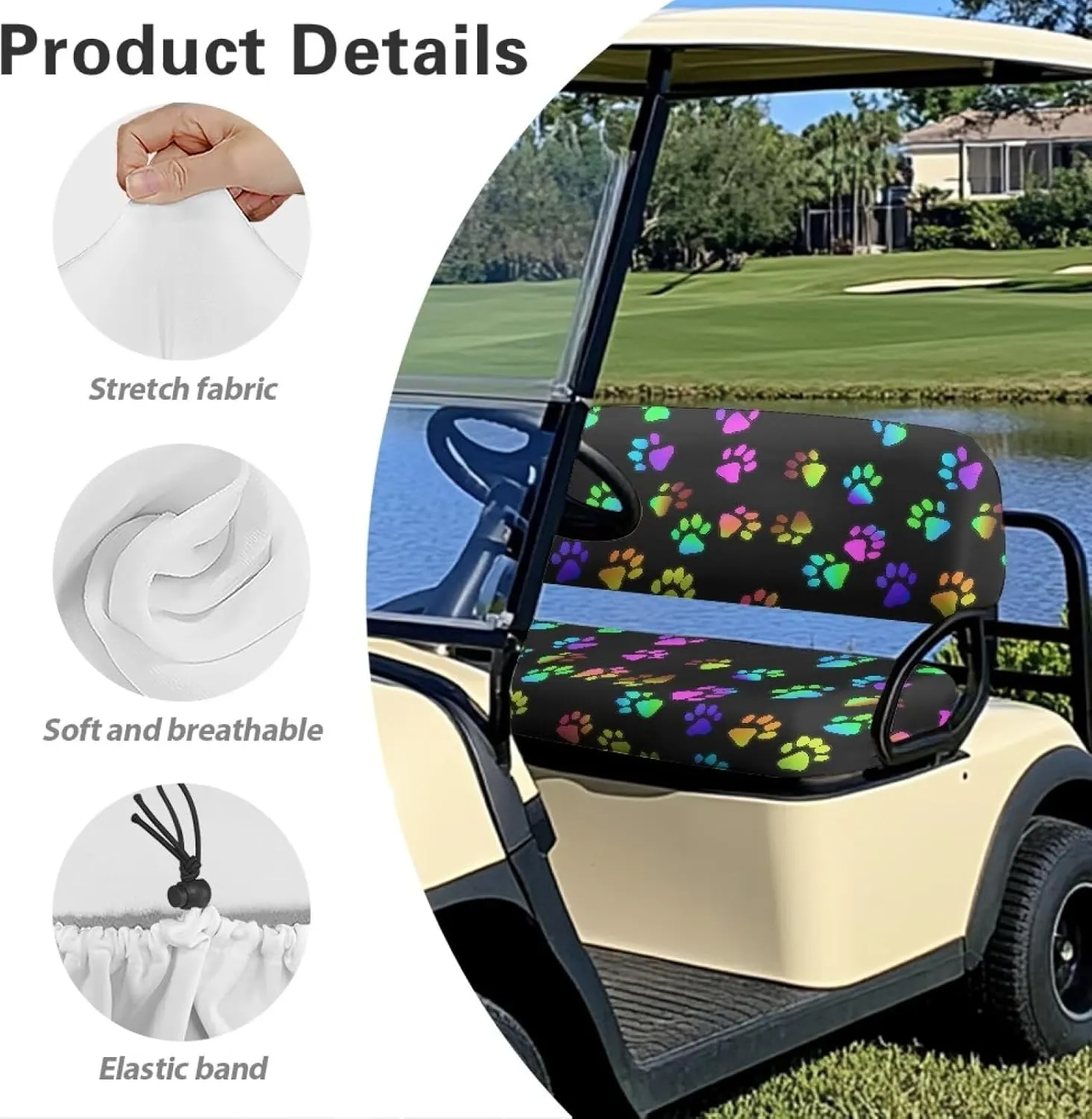 AFPANQZ Golf Cart Seat Cover Blanket - Breathable, Summer Use, Universal Fit, Anti-Dust & Scratch-Resistant Towel
