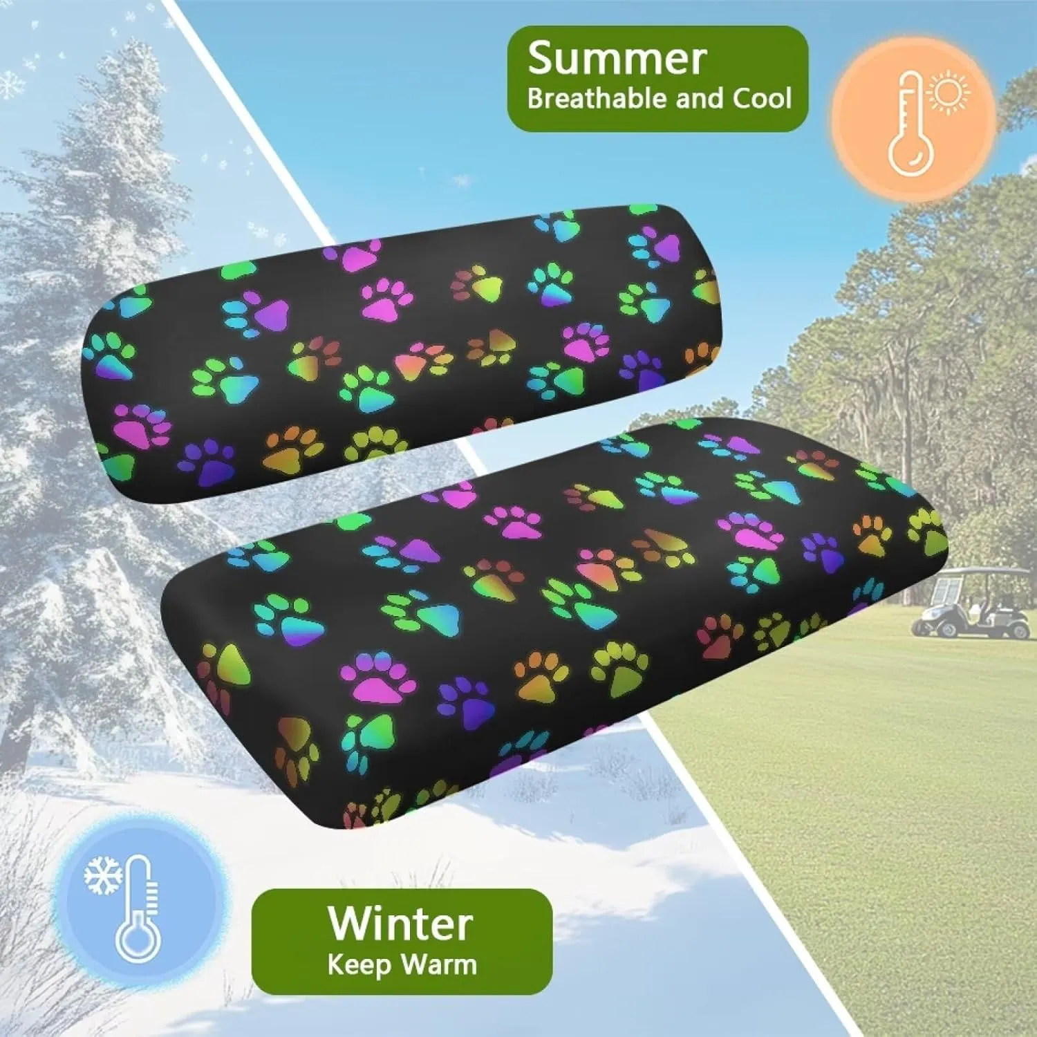 AFPANQZ Golf Cart Seat Cover Blanket - Breathable, Summer Use, Universal Fit, Anti-Dust & Scratch-Resistant Towel