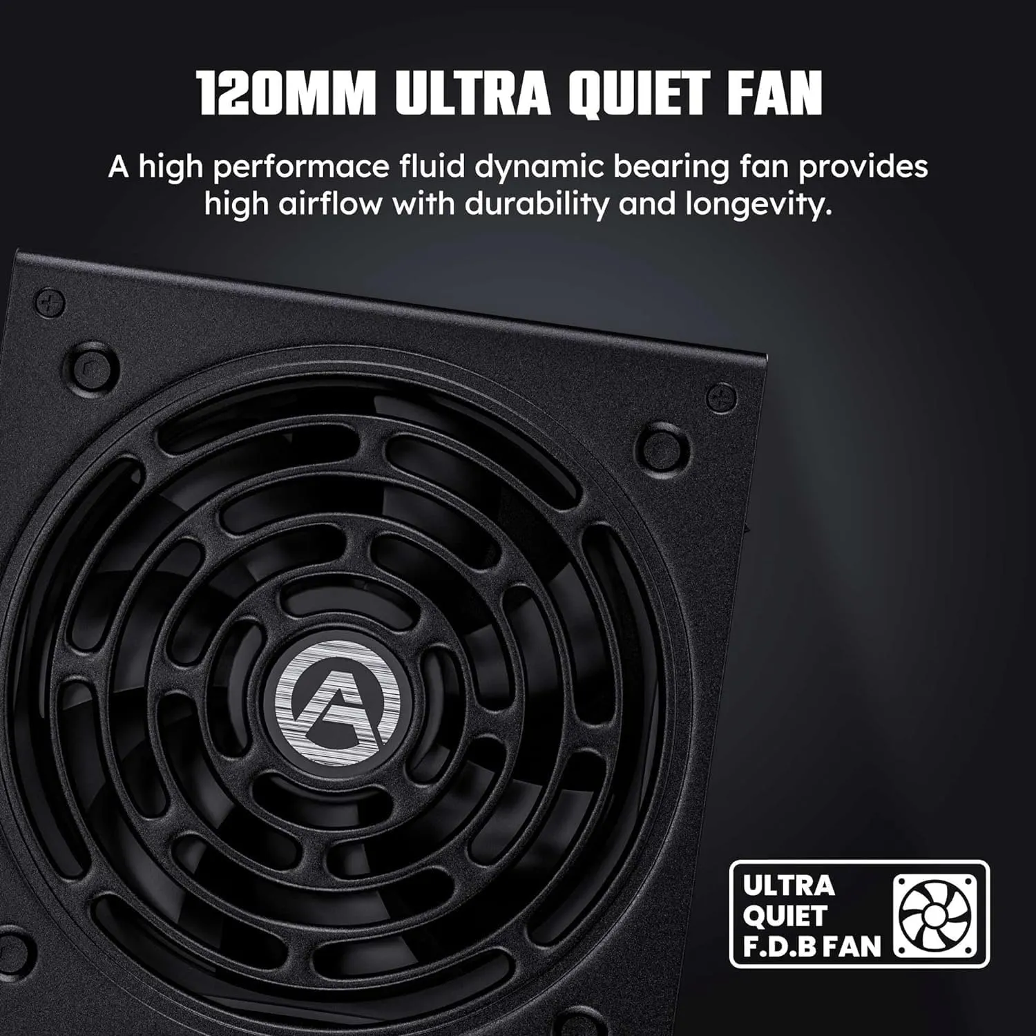 AGT Series 1000W Power Supply, 80  Gold Certified, Fully Modular, FDB Fan, Compact 140mm Size, 10 Year Warranty, ATX Gaming Power Supply