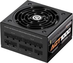 AGT Series 1000W Power Supply, 80  Gold Certified, Fully Modular, FDB Fan, Compact 140mm Size, 10 Year Warranty, ATX Gaming Power Supply