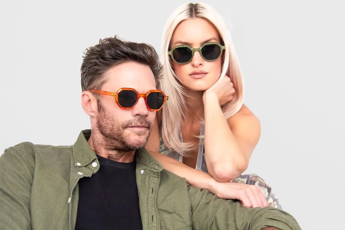 A.J. Morgan Vintage Inspired Geometric Sunglasses Octagonal