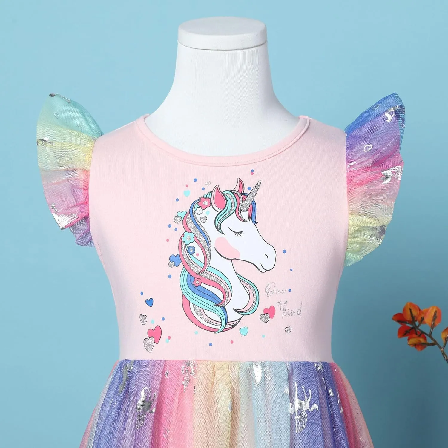 Akyzic Toddler Tulle Dress Unicorn Outfit Birthday Princess Party Girls Summer Causal Tutu Skirts