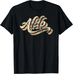 Aldo Name 70s Inspired Retro Vintage Distressed Design T-Shirt