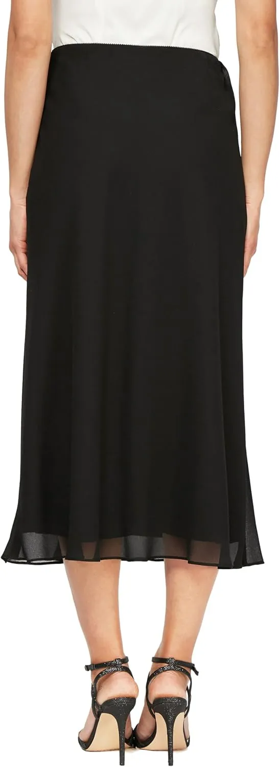 Alex Evenings Women's Midi Length Formal Skirt (Reg and Petite)