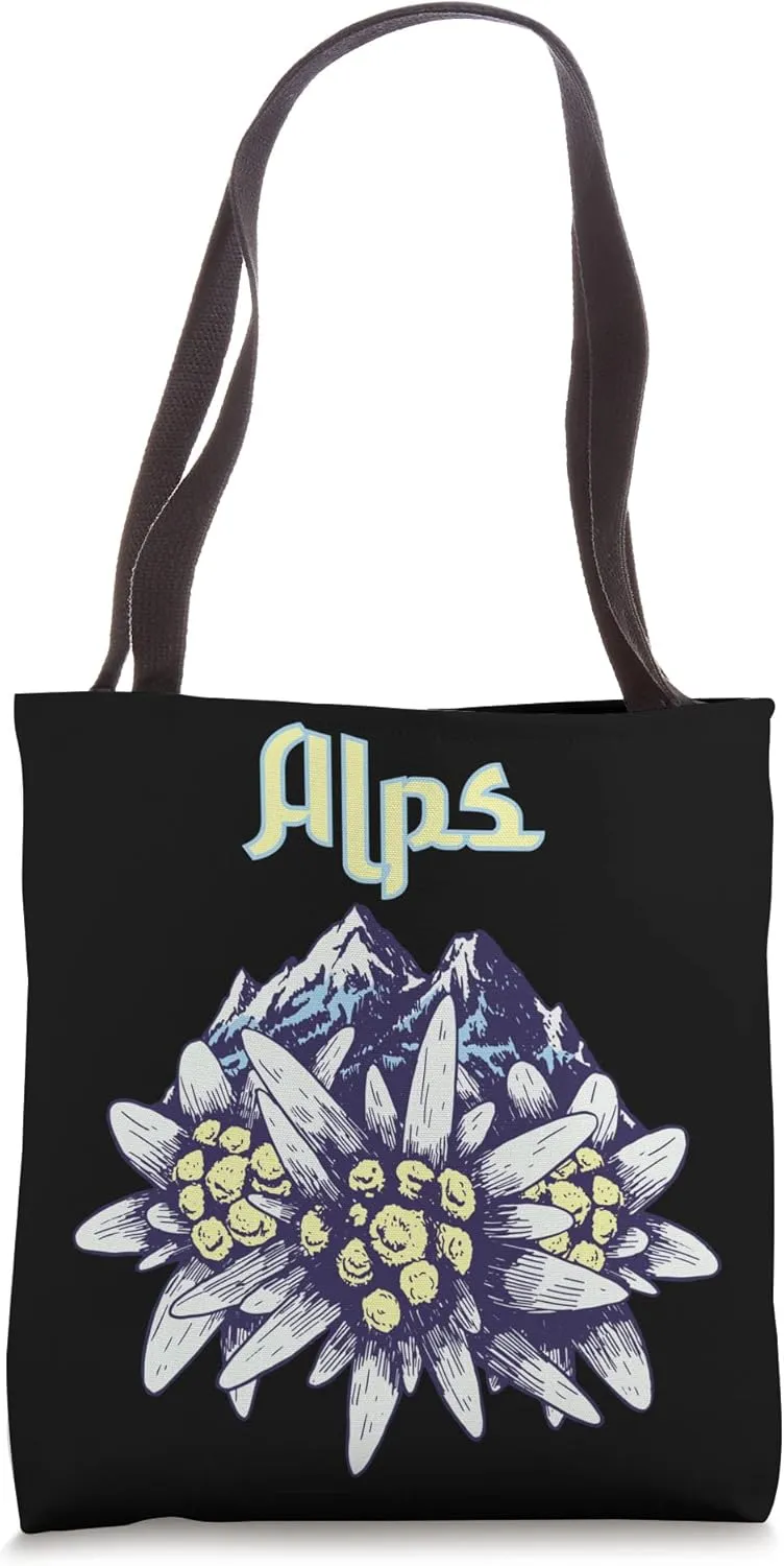 Alps Hiking Edelweiss Mountains Switzerland Edelweiß Tote Bag