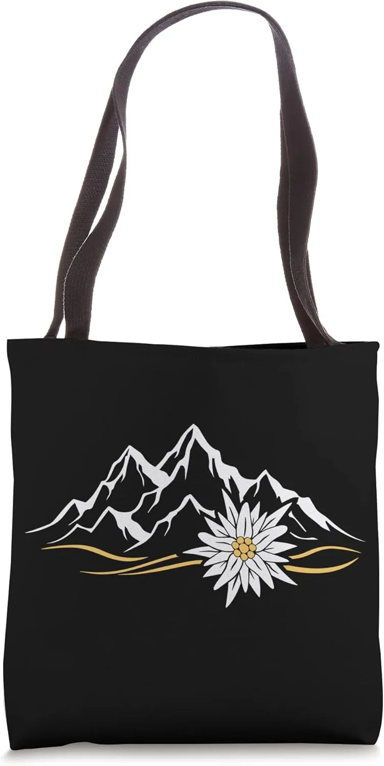 Alps Mountains Edelweiss Switzerland Edelweiß Alpine flower Tote Bag