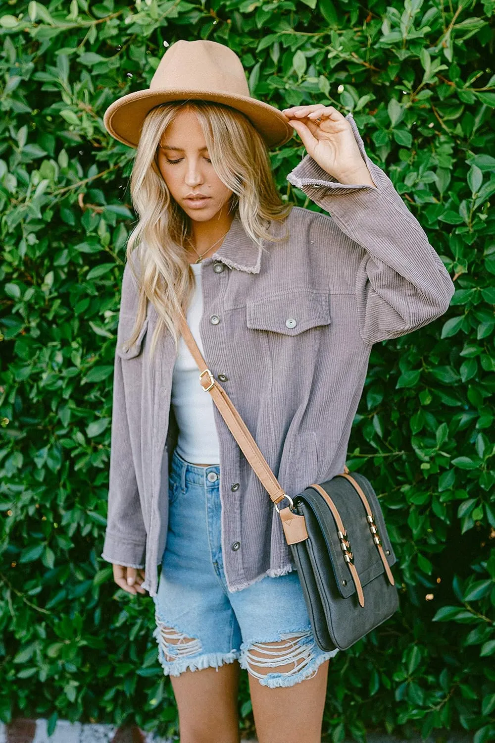 ALYSSA Double Compartment Large Flapover Crossbody Bag