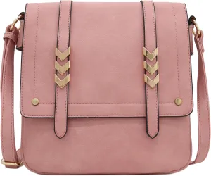 ALYSSA Double Compartment Large Flapover Crossbody Bag