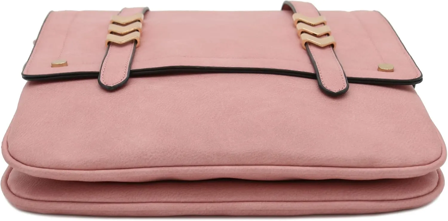 ALYSSA Double Compartment Large Flapover Crossbody Bag