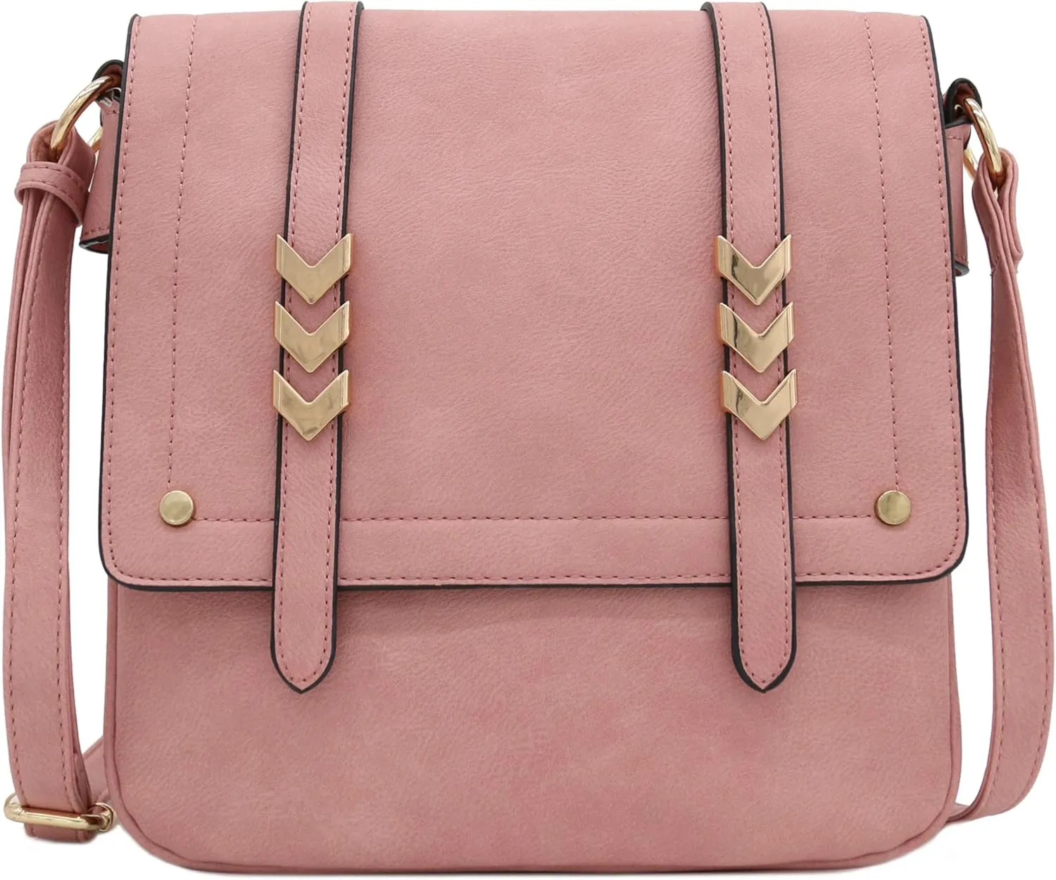 ALYSSA Double Compartment Large Flapover Crossbody Bag