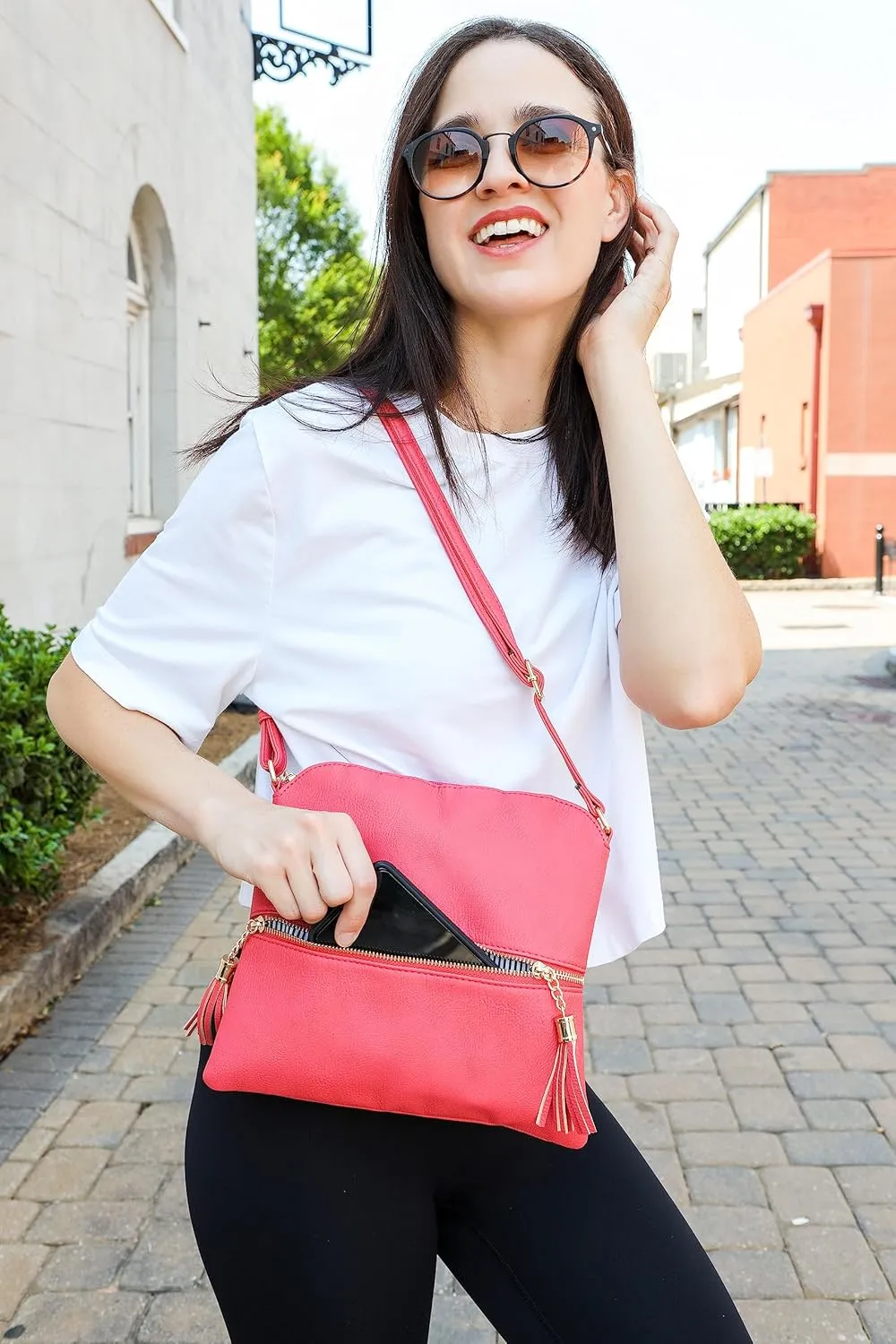 Amaze Medium Crossbody Bag for Women | Shoulder Handbags for Women with Multiple Compartments | PU Leather