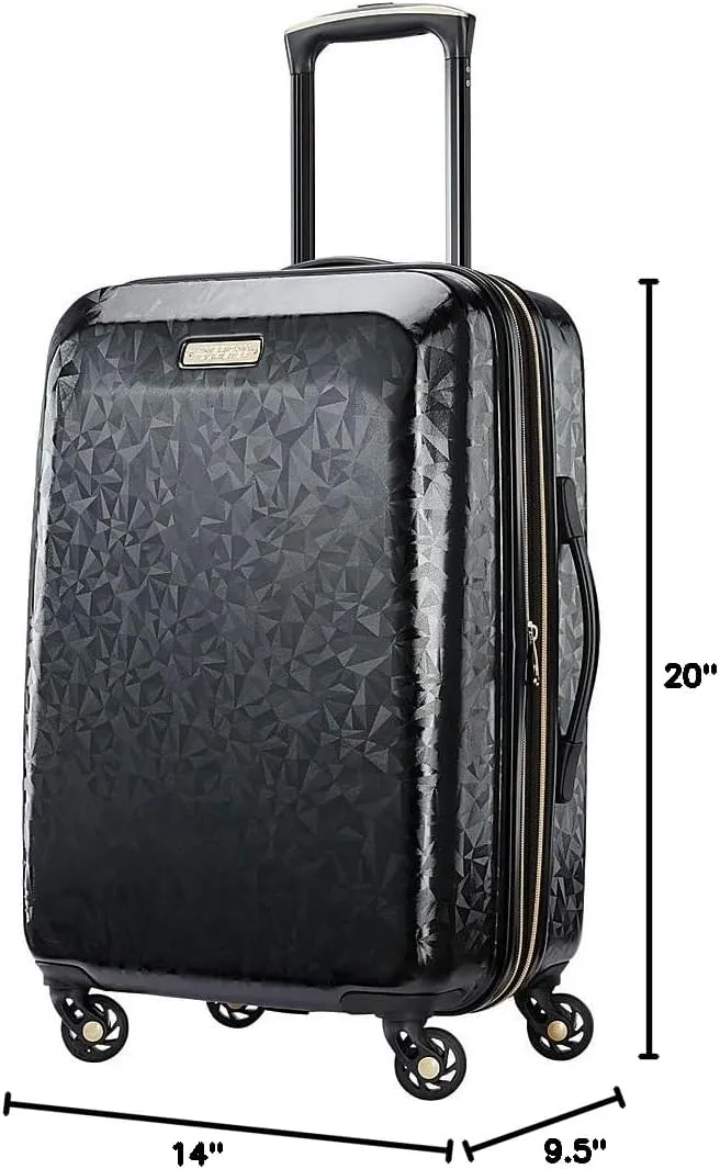 American Tourister Belle Voyage Hardside Luggage with Spinner Wheels, Black, Carry-On 21-Inch