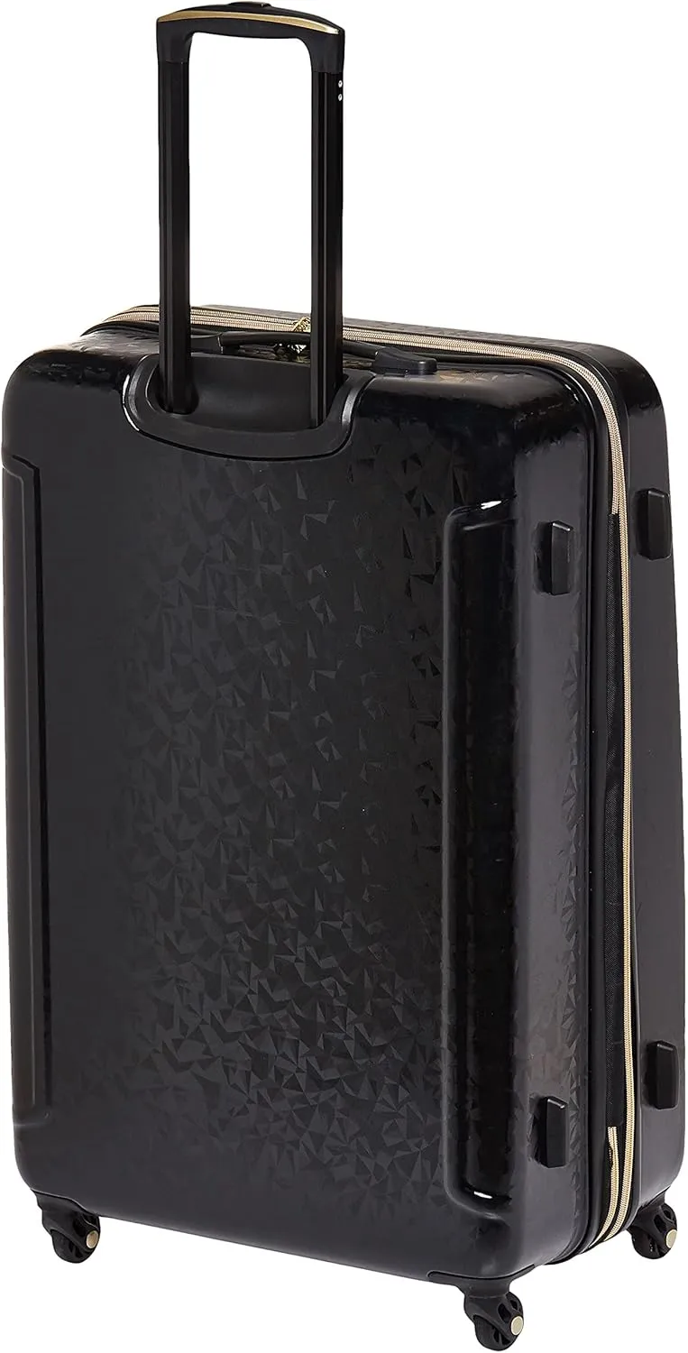 American Tourister Belle Voyage Hardside Luggage with Spinner Wheels, Black, Checked-Large 28-Inch
