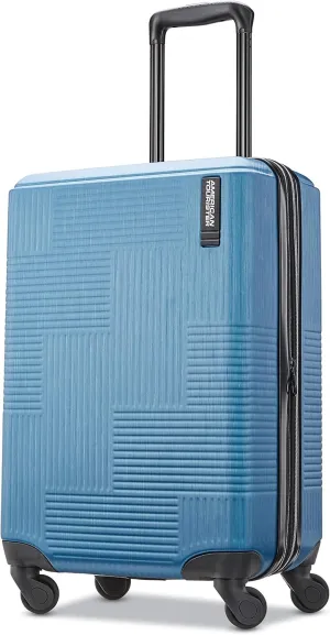 American Tourister Stratum XLT Expandable Hardside Luggage with Spinner Wheels, Blue Spruce, Carry-On 20-Inch