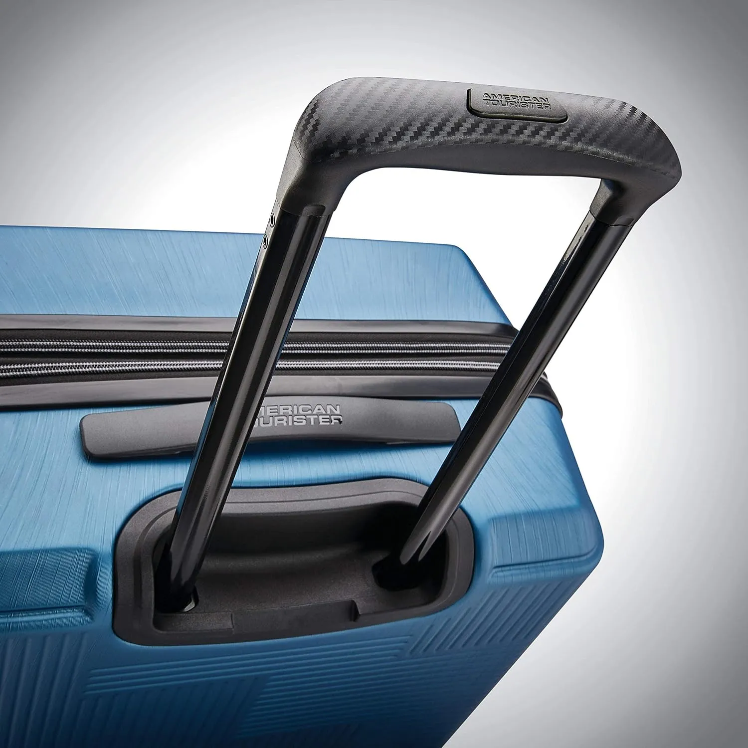 American Tourister Stratum XLT Expandable Hardside Luggage with Spinner Wheels, Blue Spruce, Carry-On 20-Inch