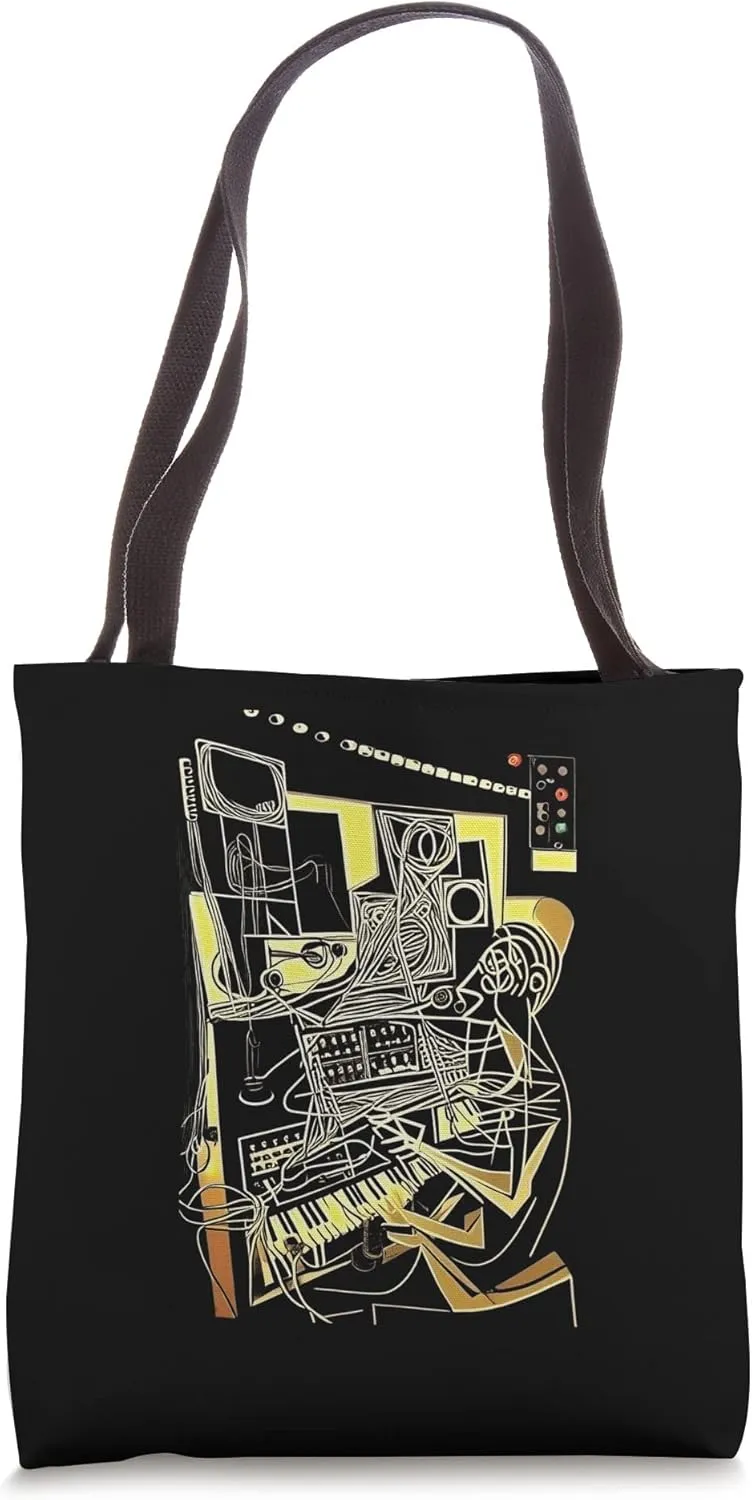 Analog Vintage Modular Synthesizer Tote Bag