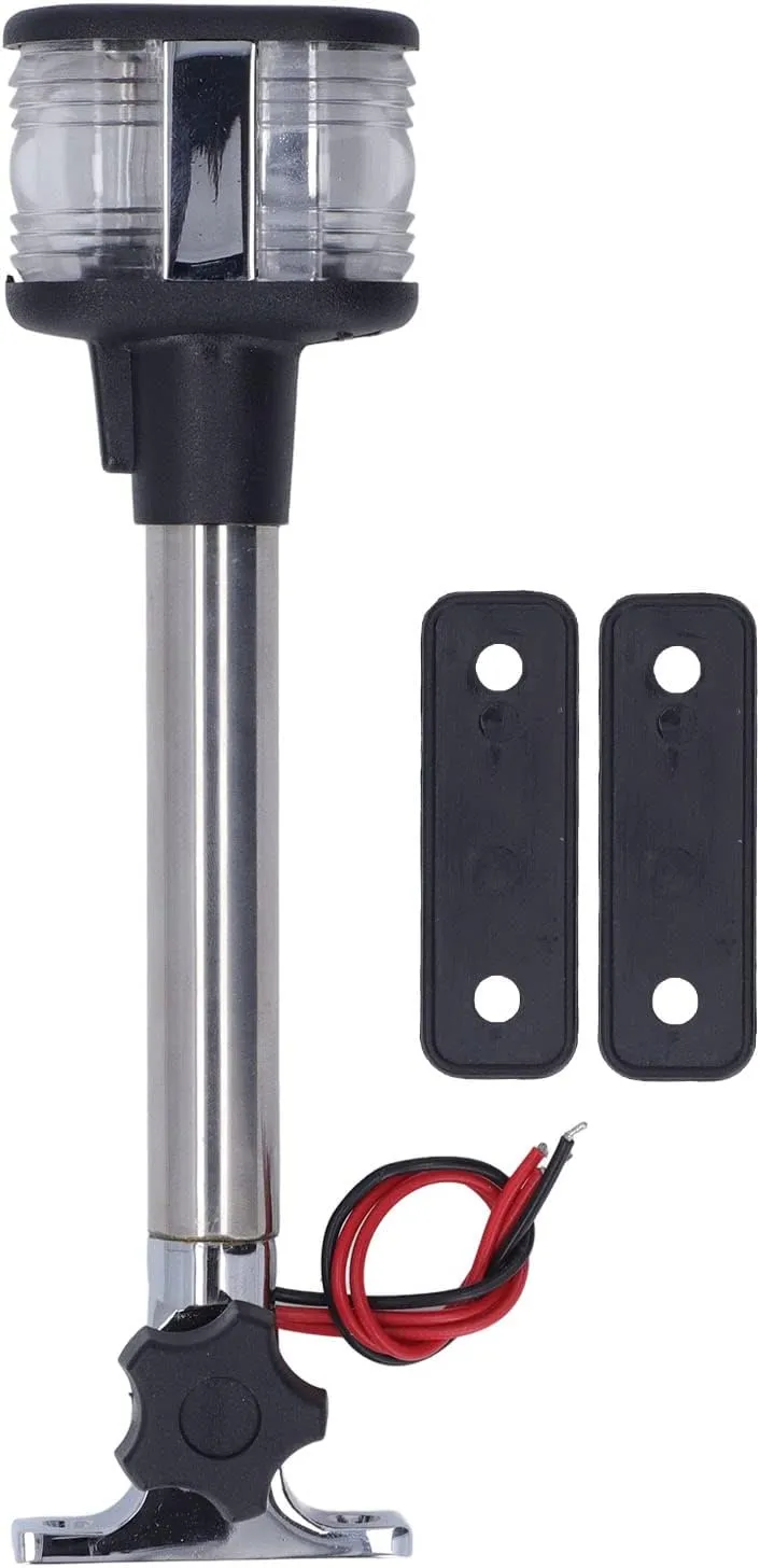 Anchor Light, Stainless Steel Aluminum PC LED Light LED Marine Navigation Anchor Light for Yacht Fishing Boat DC 12V‑24V