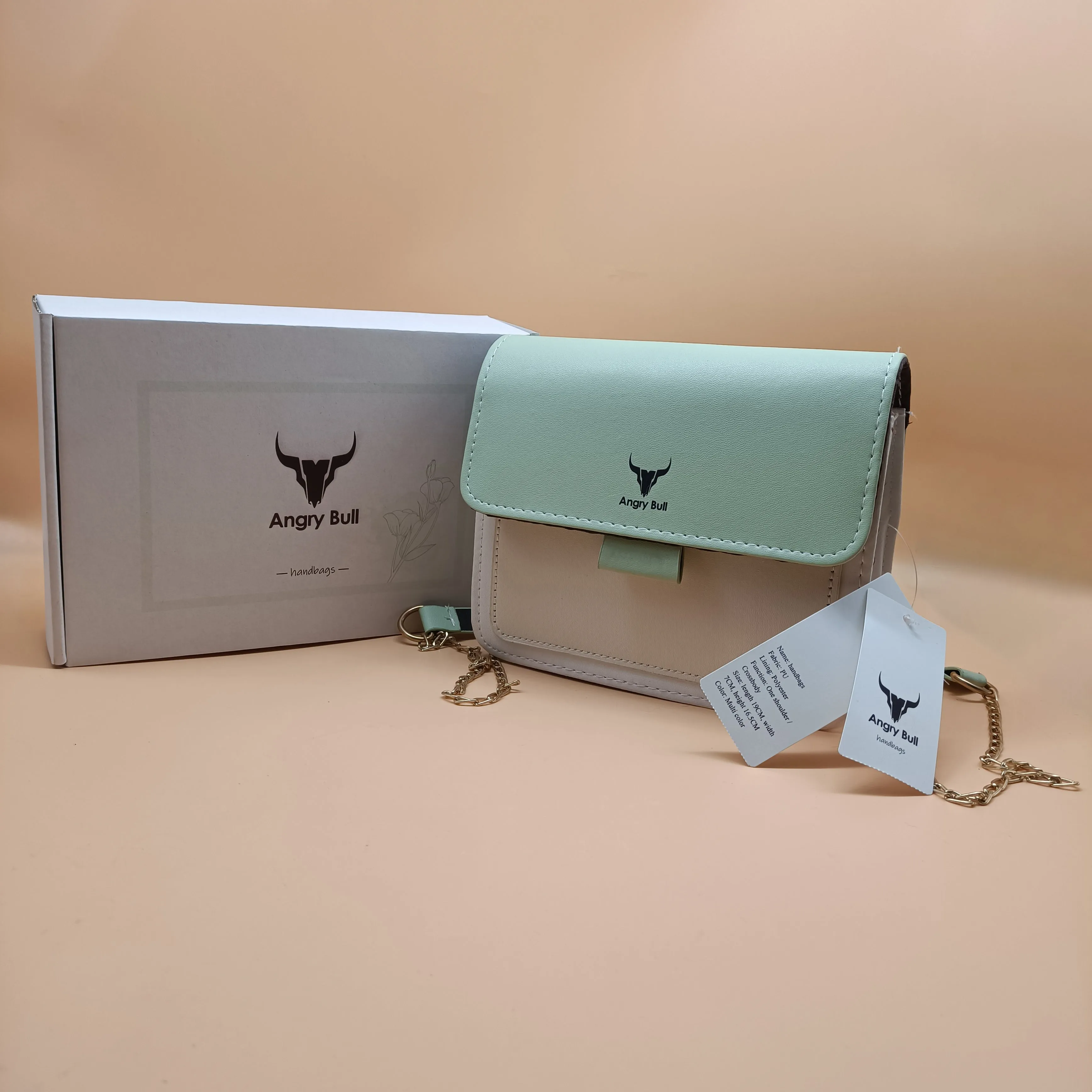 Angry Bull handbags,Women's crossbody bag small handbag PU leather shoulder bag wallet