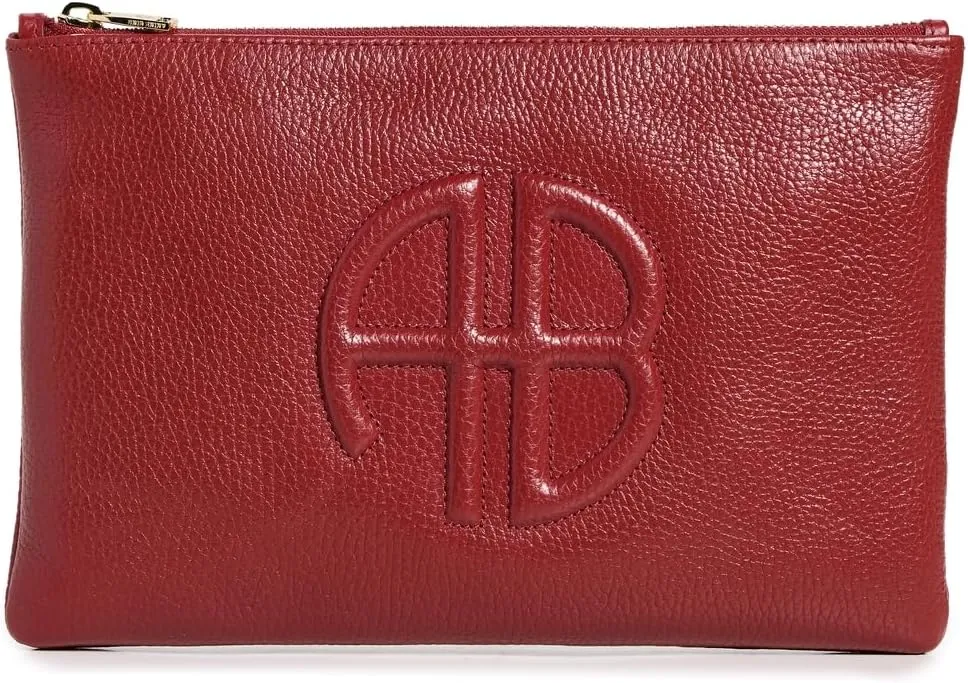 ANINE BING Women's Red Pebbled Lili Pouch