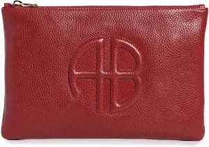 ANINE BING Women's Red Pebbled Lili Pouch