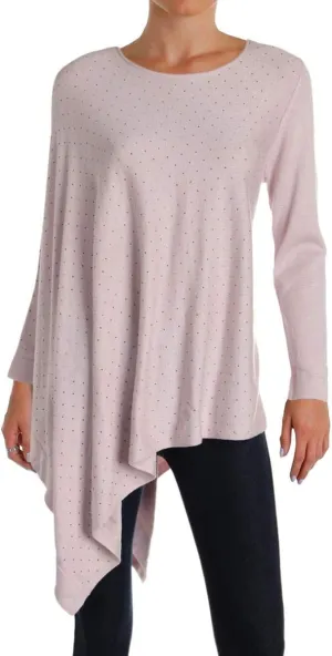 Anne Klein Women's Embellished Asymmetric Poncho Sweater