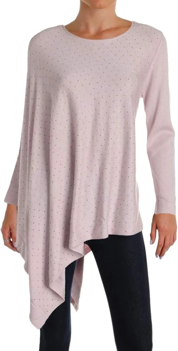 Anne Klein Women's Embellished Asymmetric Poncho Sweater