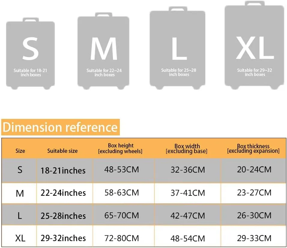 Anti Scratch Luggage Protector - Fashion Travel Bags Protective Cover Dustproof & Scratch-Resistant Covers for Checked Suitcases Butterfly Design
