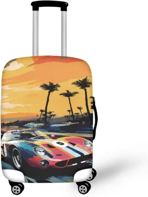 Anti Scratch Luggage Protector - Fashion Travel Bags Protective Cover Waterproof & Scratch-Resistant Covers Dustproof for Checked Suitcases Car Print