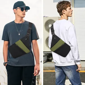 Anti Theft Crossbody Travel Bag - Multi-pocket Shoulder Bag with Adjustable Strap,Slim Sling Bag for Women Men