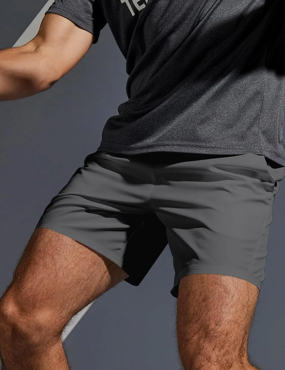 Aolesy Men’s 2 in 1 Running Shorts -5''/7'' Quick Dry Workout Gym Shorts with Pockets, Tennis Training Athletic Shorts
