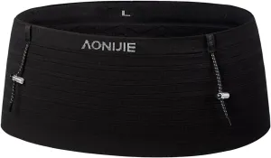 AONIJIE Running belt waist bag, multi-compartment storage waist bag suitable for walking, traveling, sports, hiking, and exercising (black,Large)
