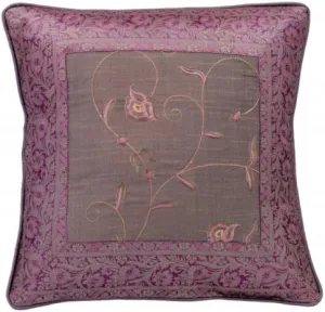 April Cornell Decadent Victorian 16-Inch Square Pillow, Vintage Night Purple