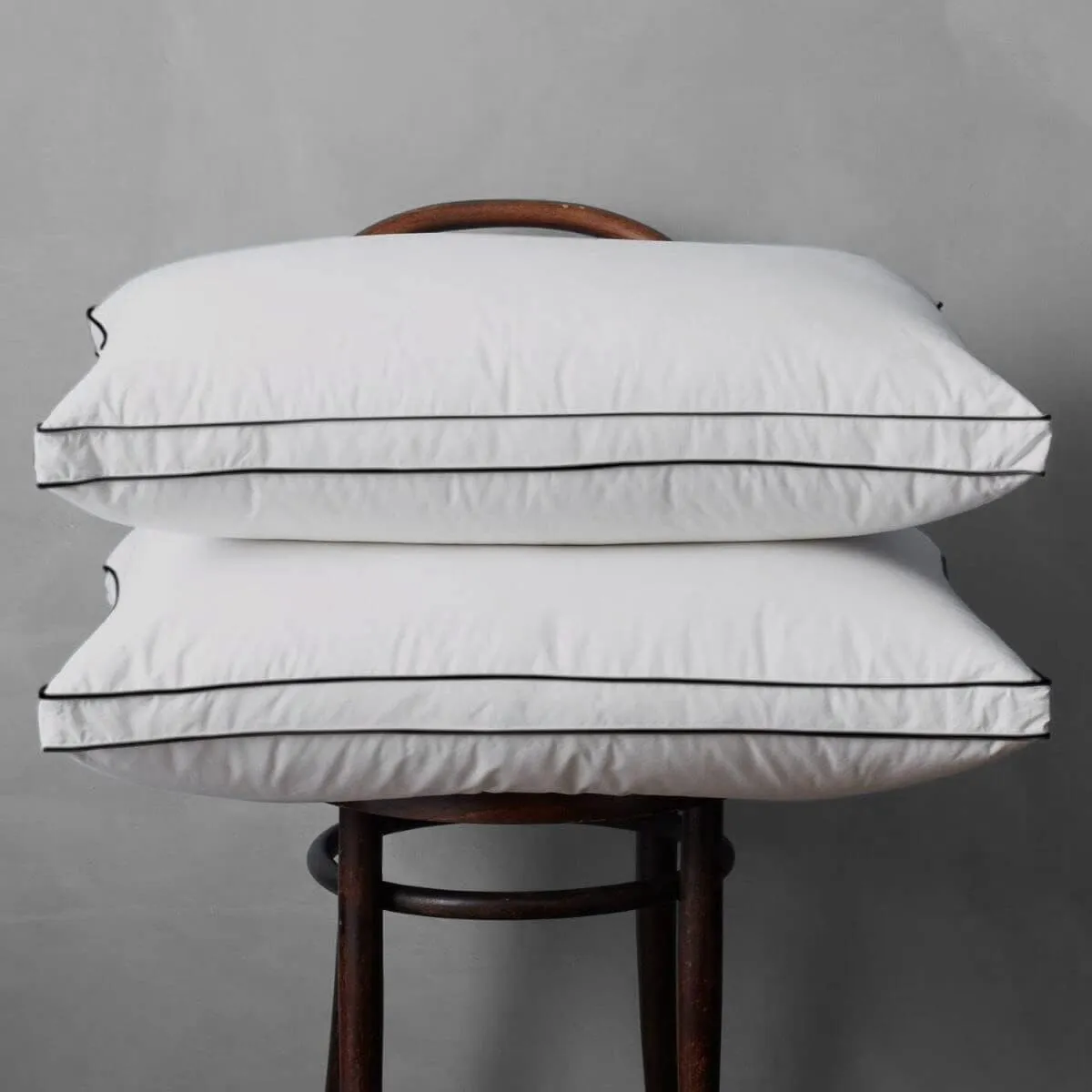 APSMILE Feathers & Down Pillow for Sleeping, 2 Pack King Size Gusseted Pillow Inserts, Hotel Collection Medium Bed Pillow Set for Stomach, Side and Back Sleepers, 20x36