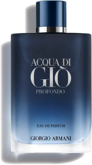Armani Beauty - Acqua di Giò Profondo - Eau de Parfum - Cologne for Men - Fresh & Aromatic Men’s Fragrance - Mandarin, Lavender, Cedarwood Notes - 6.7 Fl Oz