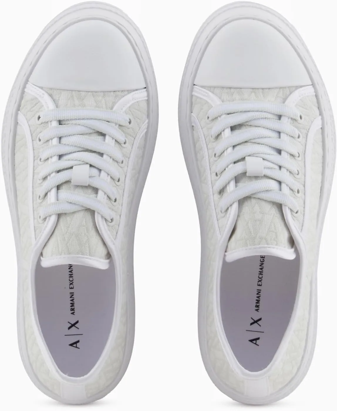 Armani Exchange Women's Jacquard All Over A|x Monogram Logo Sneaker