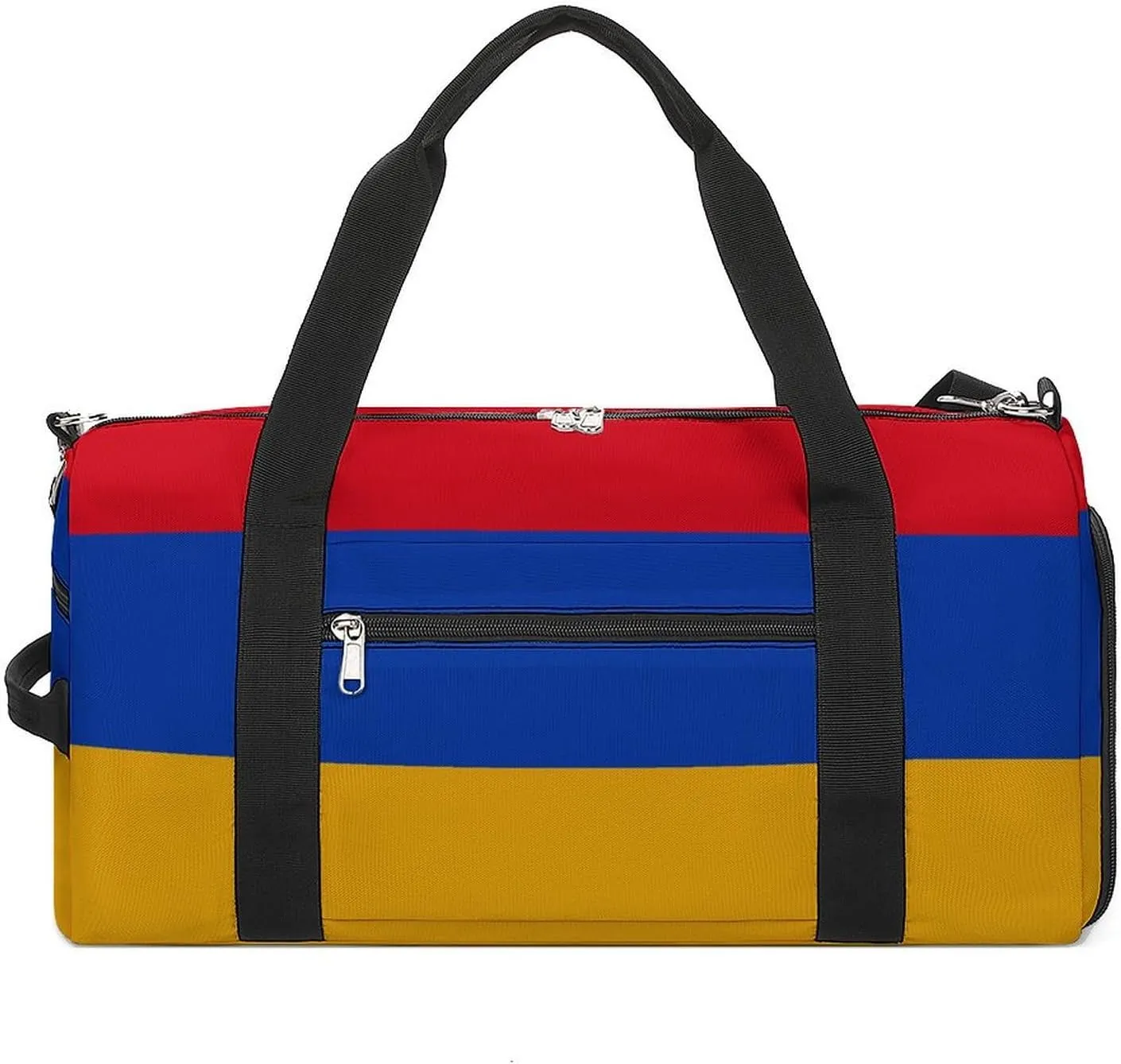 Armenian Flag Duffel for Boys Girls with Shoe Compartment and Wet Pocket