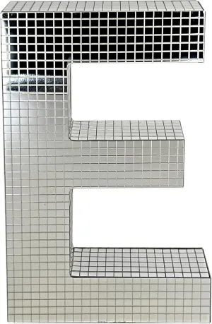 Ashland 7.75" Silver Disco Monogram Letter Spring Home Decor