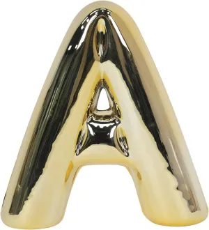 Ashland 8.5" Gold Bubble Ceramic Monogram Letter Spring Home Decor